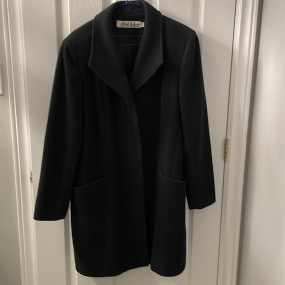 Alfred Dunner 100% Wool Pea Coat. Black. Size 12 P simple classic timeless - Picture 2 of 11